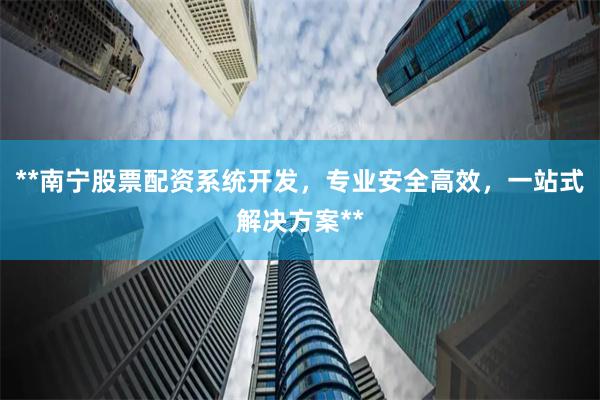 **南宁股票配资系统开发，专业安全高效，一站式解决方案**