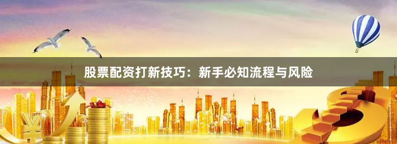 股票配资打新技巧：新手必知流程与风险